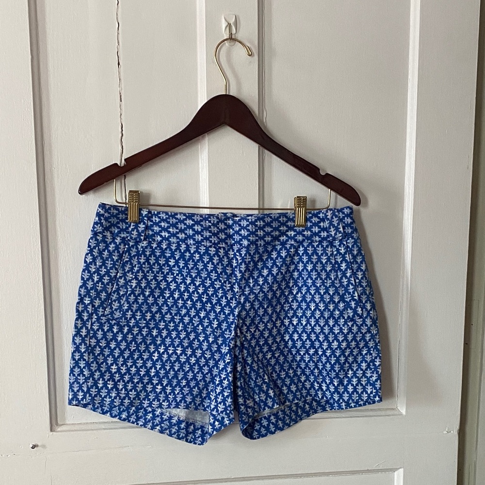 J. Crew City Fit Star Patterned Blue Women's Shorts